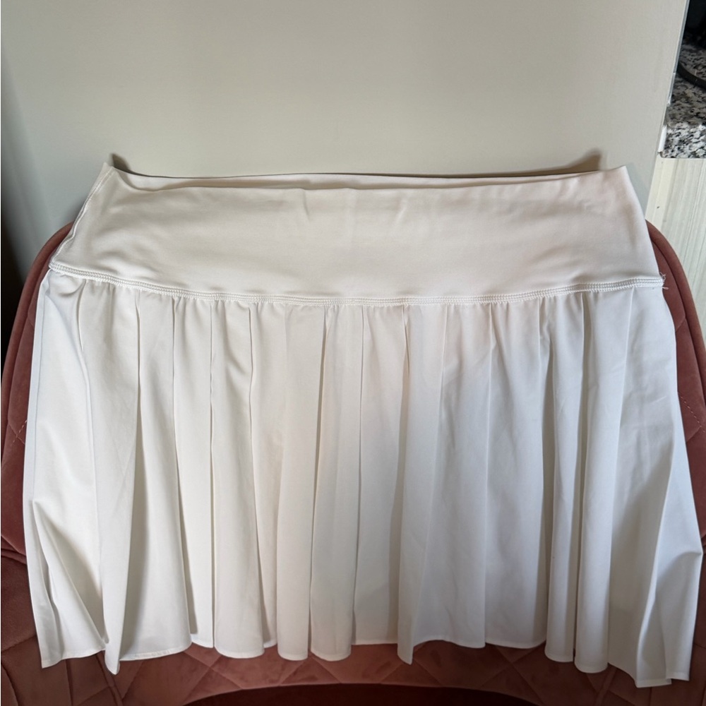Aerie OFFLINE White A-Line Pleated Tennis Skort